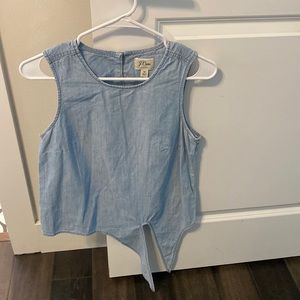 Jcrew 00 tie top chambray tank